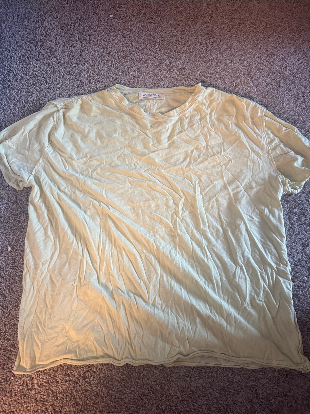 We The Free Short Sleeve Tee in Pale Yellow
